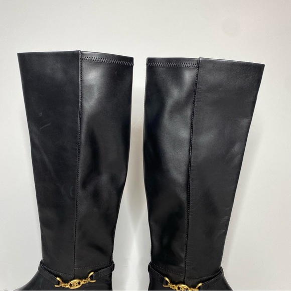 Sam Edelman Clive Black Black Leather Square Toe Tall Boot 7M - Picture 9 of 15